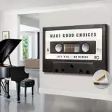 Bardzo duża inspirująca kaseta magnetofonowa na płótnie Wall Art
