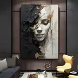 1 szt. Duży bezramowy obraz na płótnie o wymiarach 31,49 x 47,24 cala